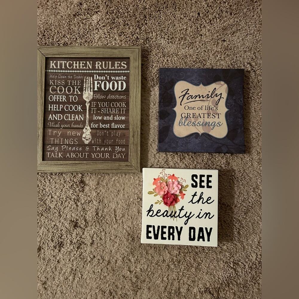 3 Accent Picture Frames, medium, small and x-small sizes